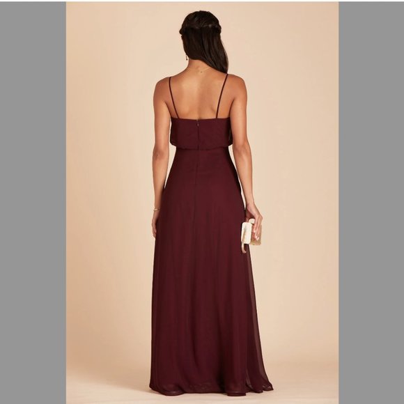 Cabernet Birdy Grey Gwennie Chiffon Bridesmaid Dress - Picture 2 of 7
